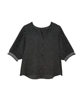 Valeria Button Down Blouse | Black / White