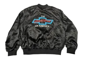 Vintage Black Chevy - Heartbeat of America Satin Bomber Jacket (XL)