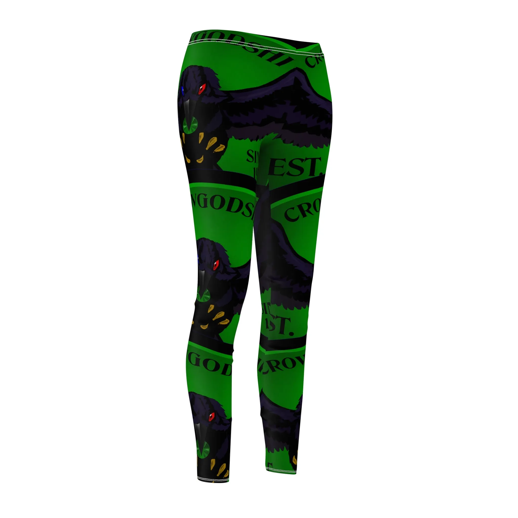 Women's Crowgodshi First Generation #2 Limited Edition Leggings, GREEN LOGO