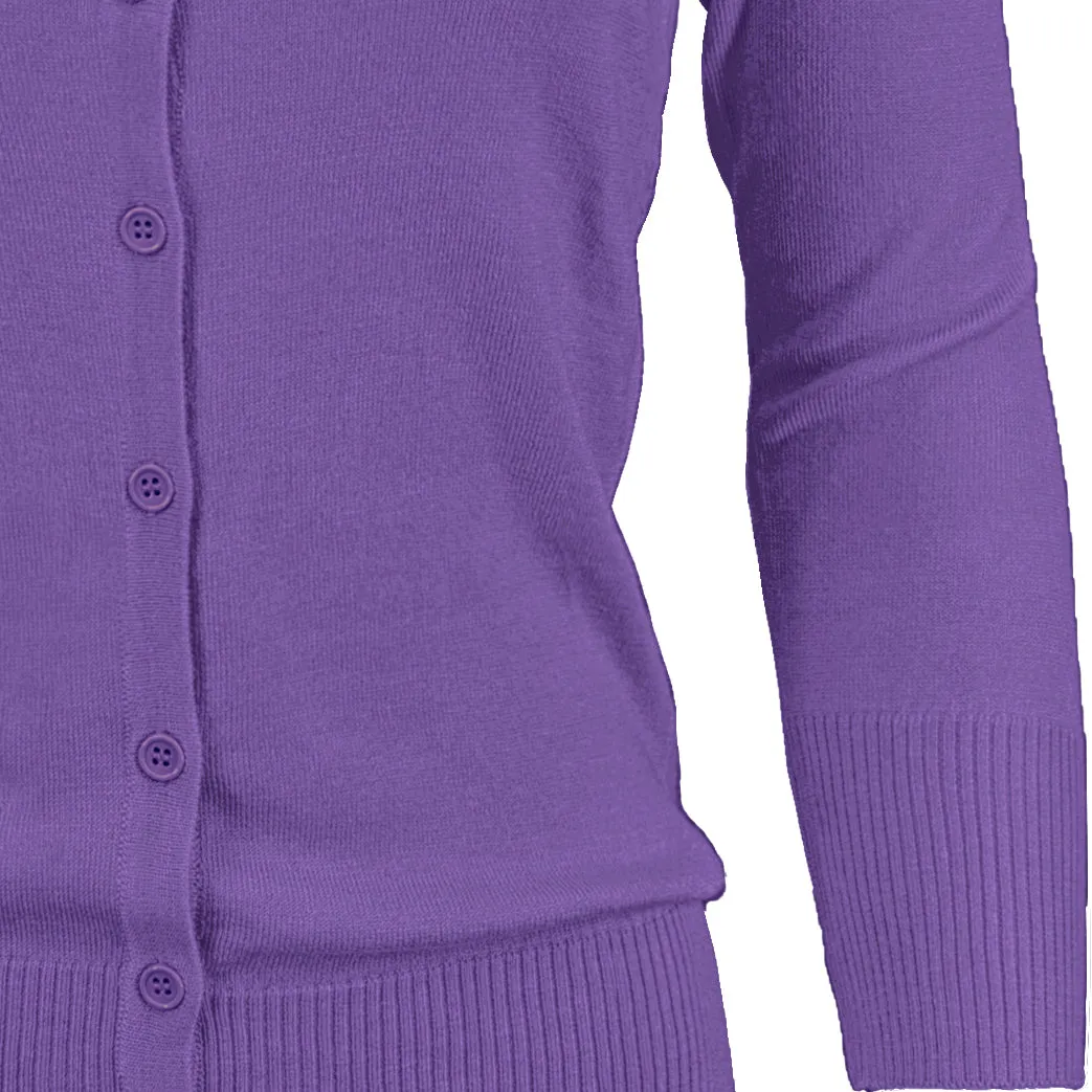 YEMAK Women's 3/4 Sleeve Crewneck Button Down Cardigan Sweater CO079 (S-L) Color Option (2 of 2)