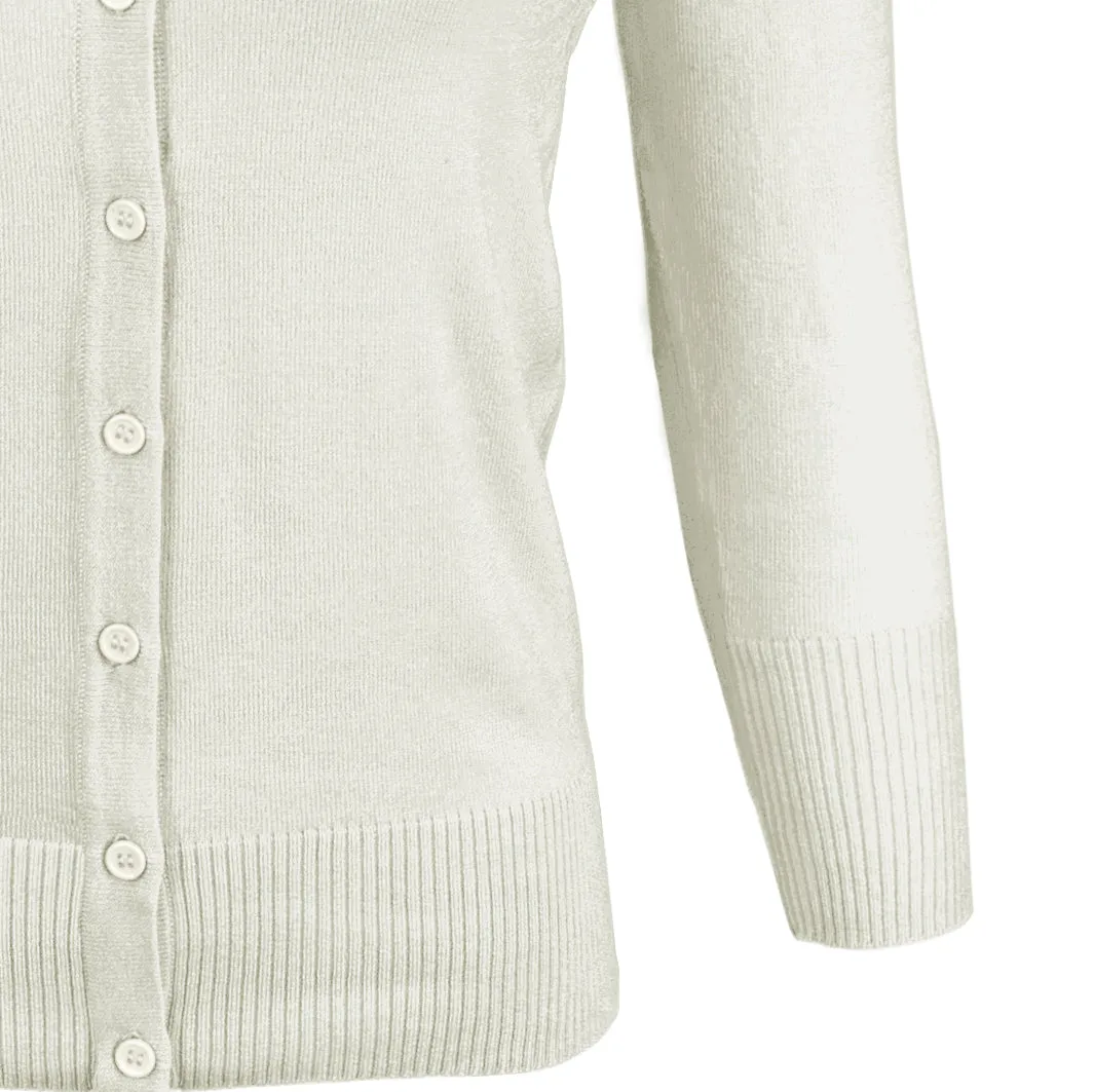 YEMAK Women's 3/4 Sleeve V-Neck Button Down Cardigan Sweater CO078 (S-L) Color Option (2 of 2)